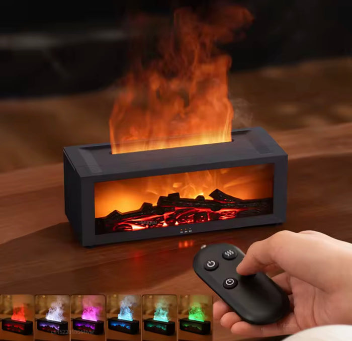 Flame Effect Aromatherapy Diffuser with LED Light