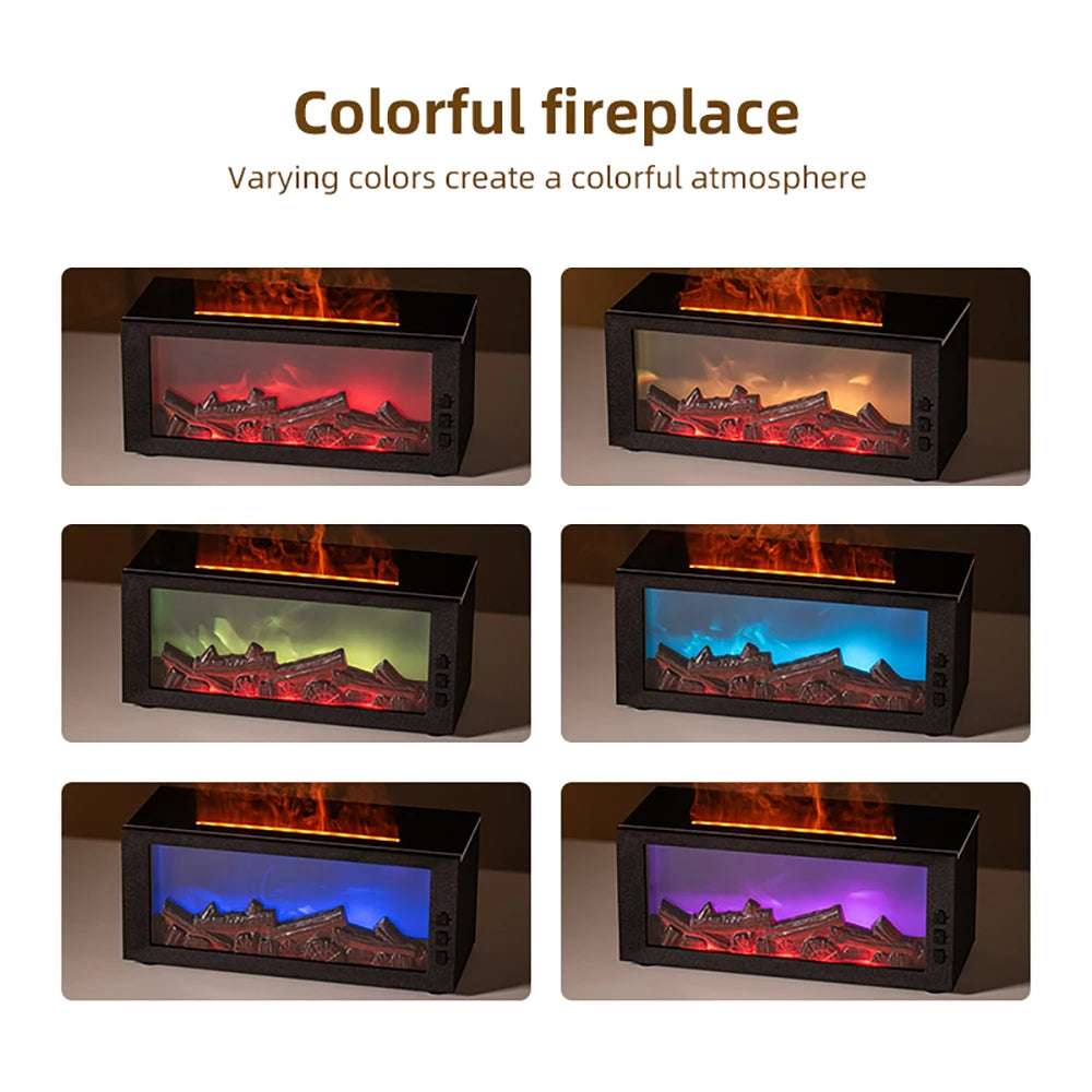 Flame Effect Aromatherapy Diffuser with LED Light