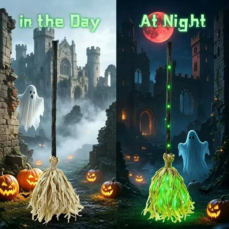 Spooky Witch Broom™ – Animated Halloween Decoration