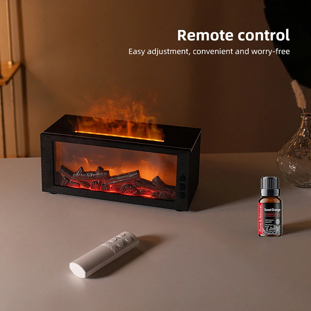 Flame Effect Aromatherapy Diffuser with LED Light