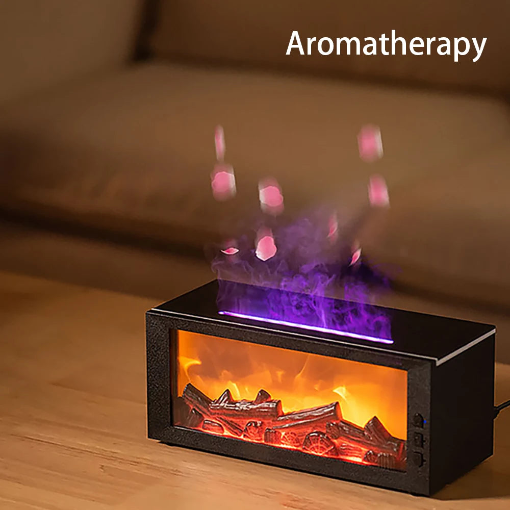 Flame Effect Aromatherapy Diffuser with LED Light